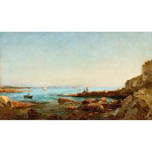  Raphael Ponson (1835 - 1904) — Bord de Mer à Sausset les Pins