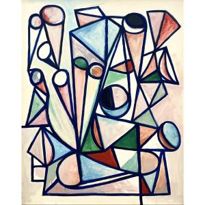 Georges-Henri Pescadère (1915 - 2003) — Composition, cylindres, juillet 1989