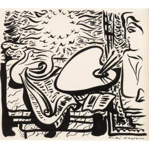 André Masson (1896 - 1987) — La femme à la palette