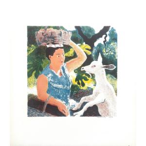 Joseph Inguimberty (1898-1971) - Jeannette And The Goat