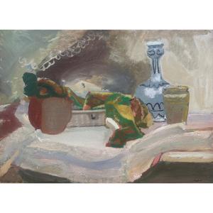 Alfred Lombard (1884-1973) - Nature morte au vase Delft, c. 1939