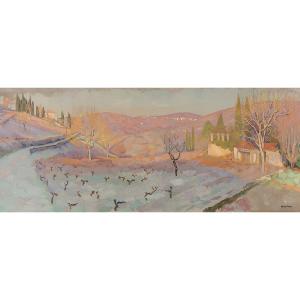 Jacques Martin Ferrières (1893 - 1972) - Paysage au lever de soleil