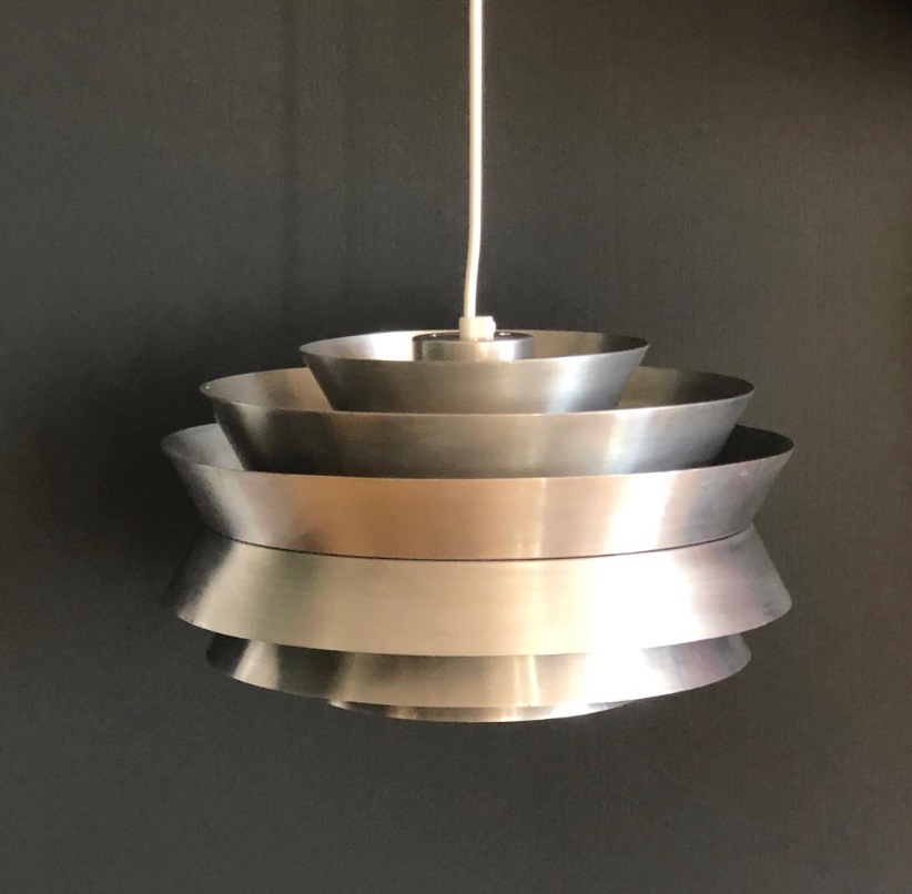 Lampe Suspendue Vintage en Aluminium par Carl Thore