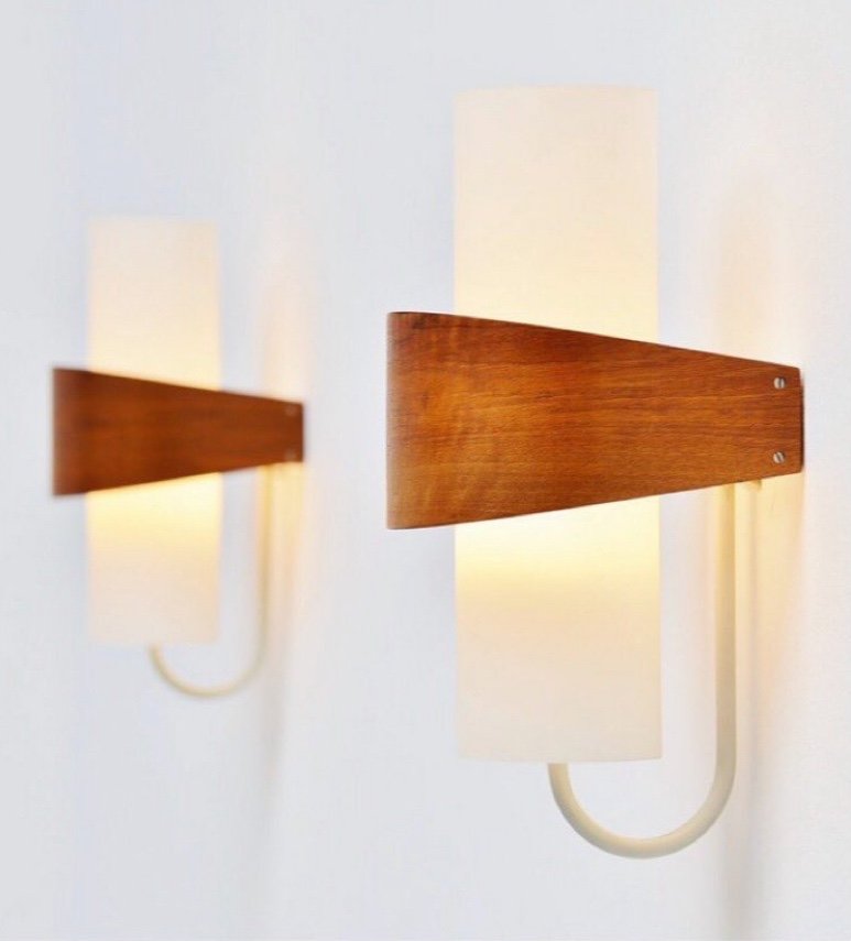 Paire Appliques Louis Kalff. Edition Philipps.