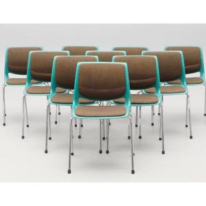 Série de 10 chaises scandinaves de Bendt Winge