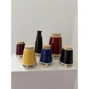 Set pots céramique vintage. Edition Kronjyden Randers