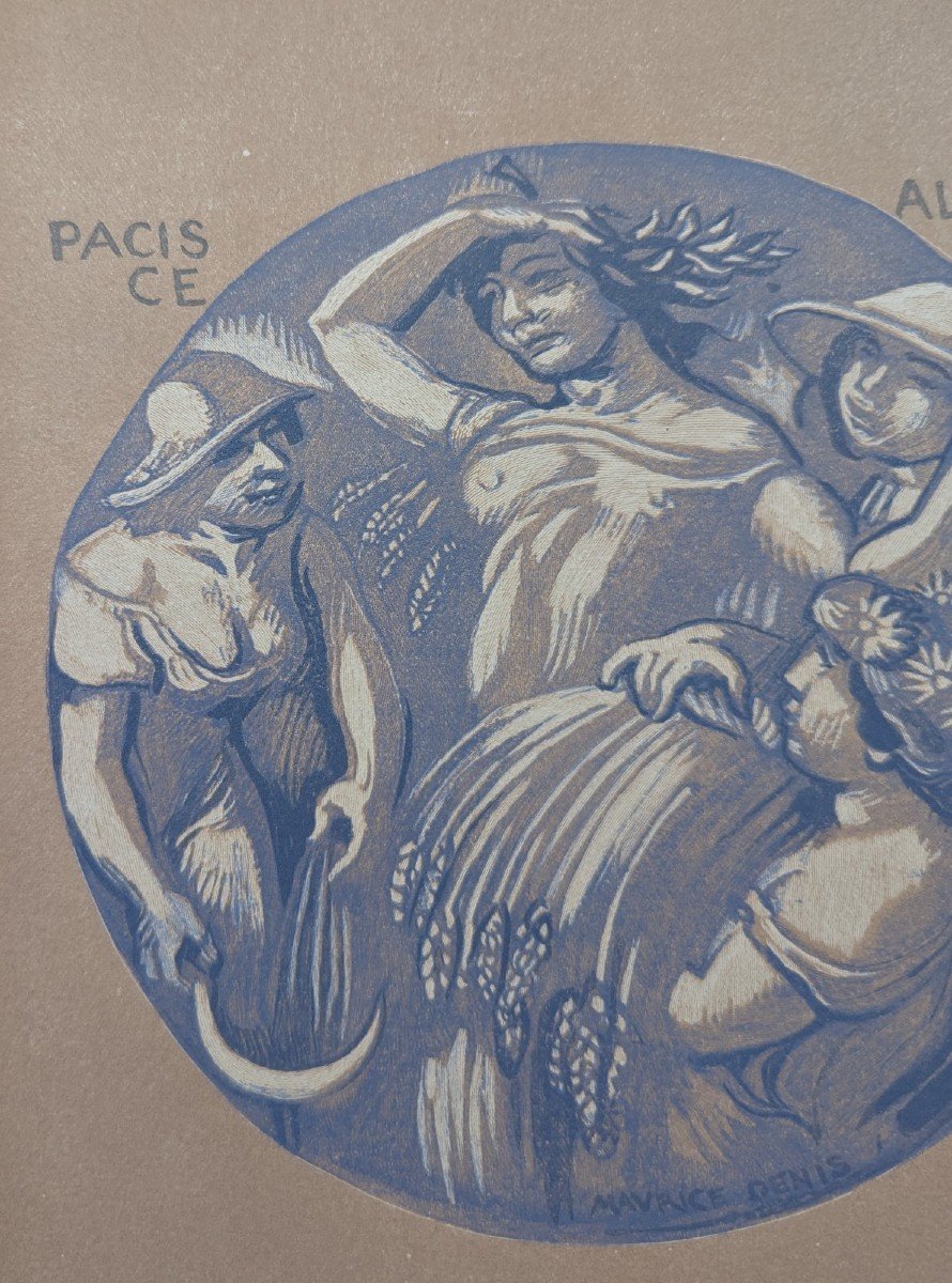 Maurice Denis, Pacis Alumna Ceres, Bois Gravé Sur Vélin Arches Filigrané-photo-1