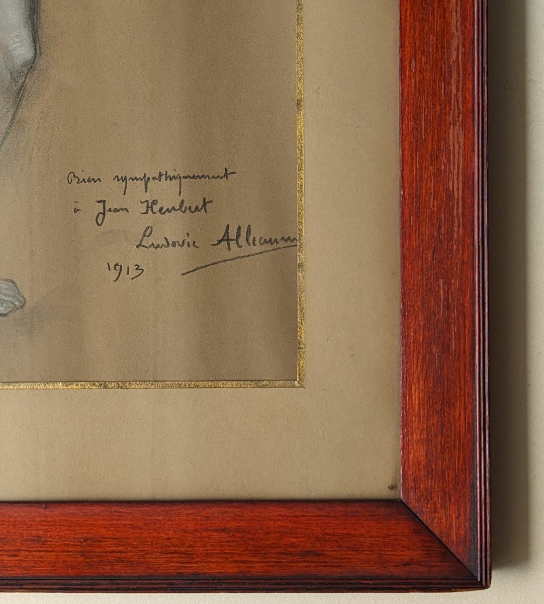 Ludovic Alleaume, Nu Féminin,  1913,  Crayon Noir Et Craie Blanche Sur Paoier-photo-1