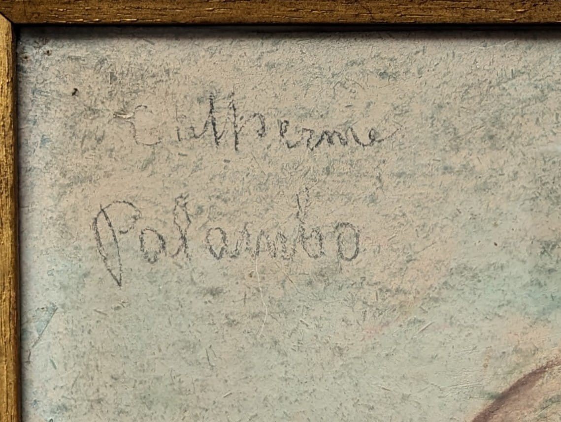 Pierre-victor Galland, Profile Of A Young Girl, 1891, Oil And Pastel On Cardboard-photo-1
