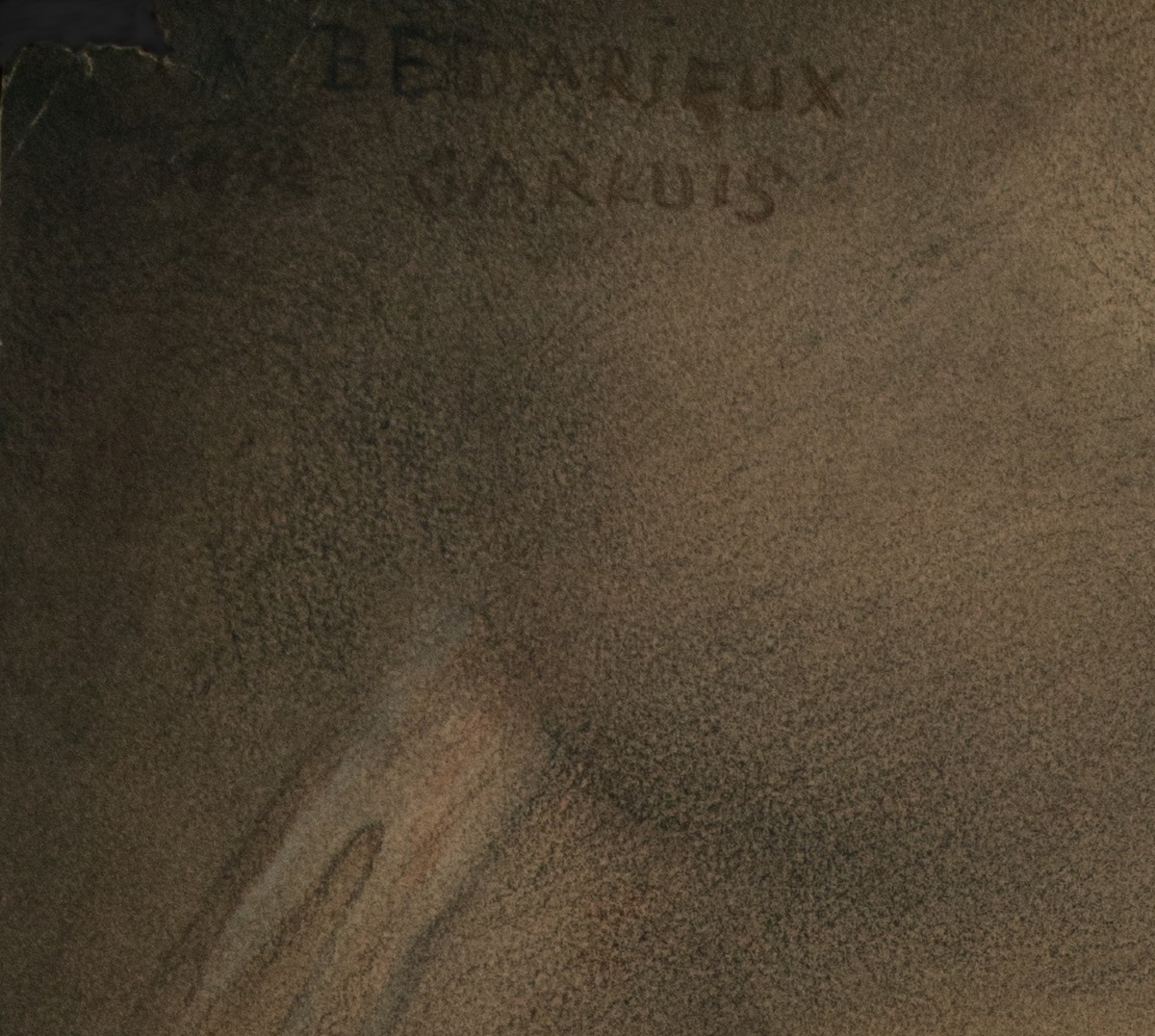 Léonard Sarluis, Mystères De L’orient,  1942, Pierre Noire Et Gouache Blanche Sur Papier-photo-1