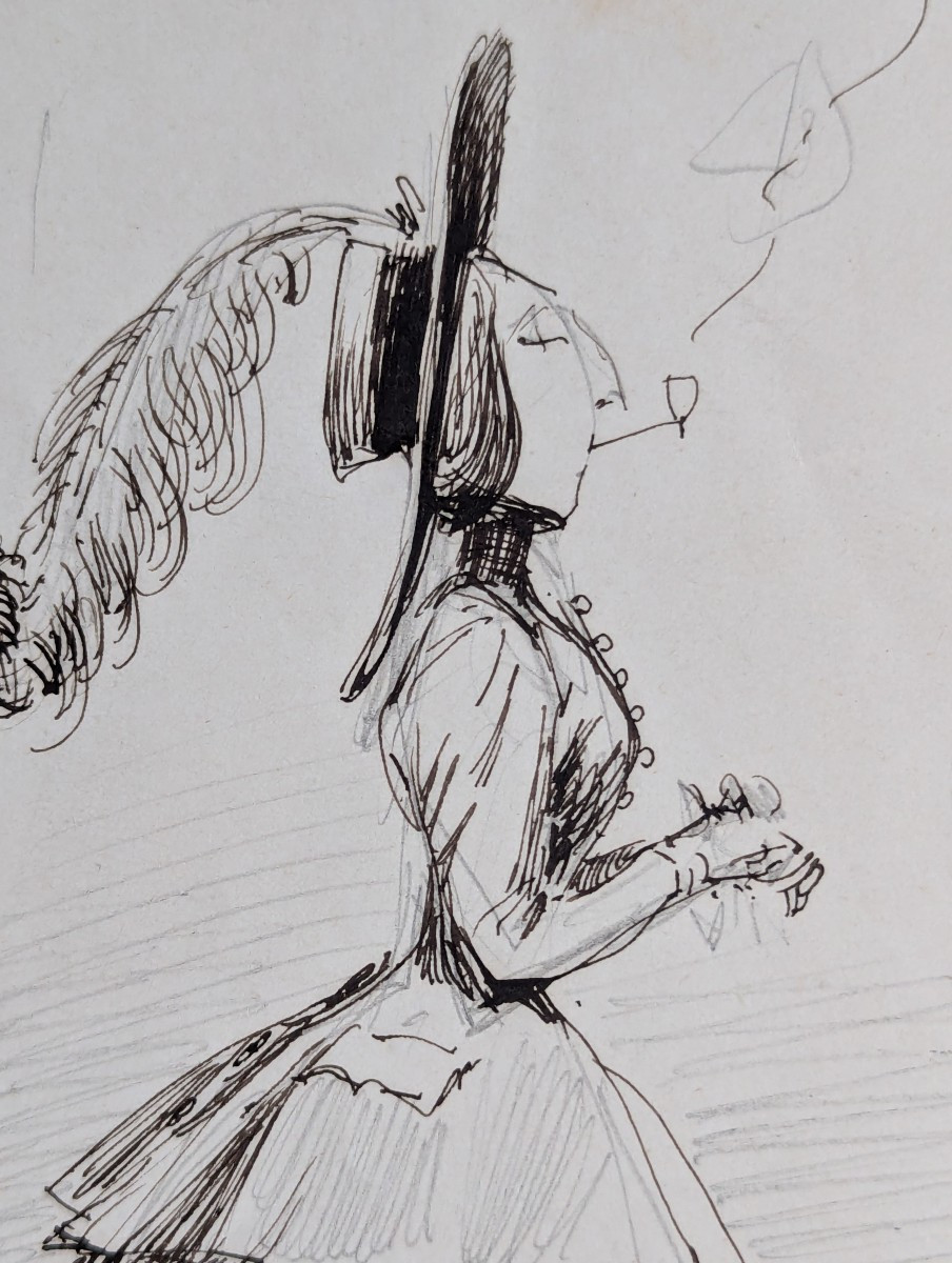 Edouard Detaille, The Smoker And The Dog On A Stroll, 1897, Drawing-photo-3
