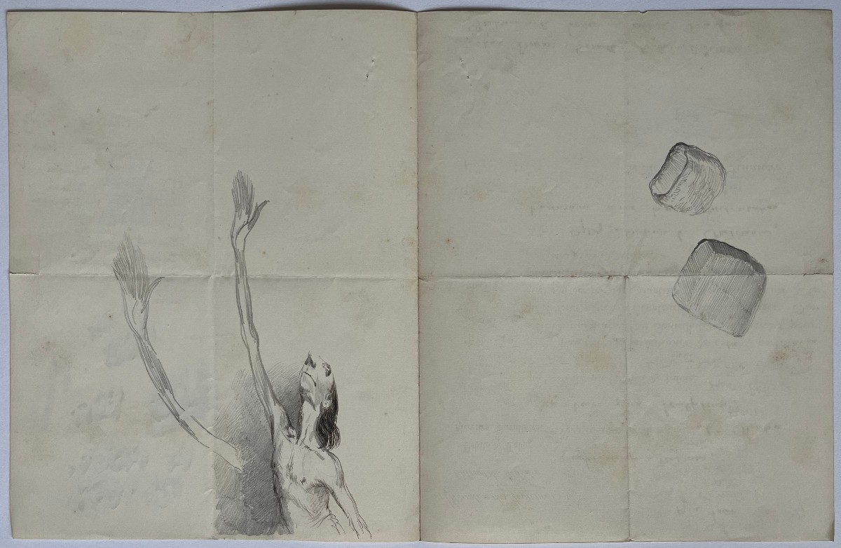 Edouard Detaille, The Sparrowhawk, August 7, 1897, Drawing-photo-3