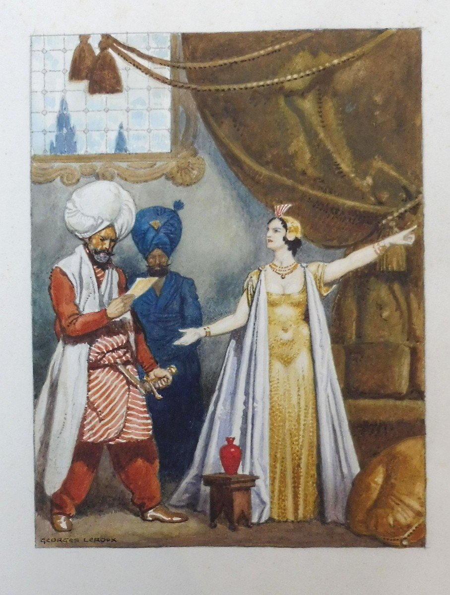 Georges Paul Leroux 1877-1957 Bajazet Aquarelle