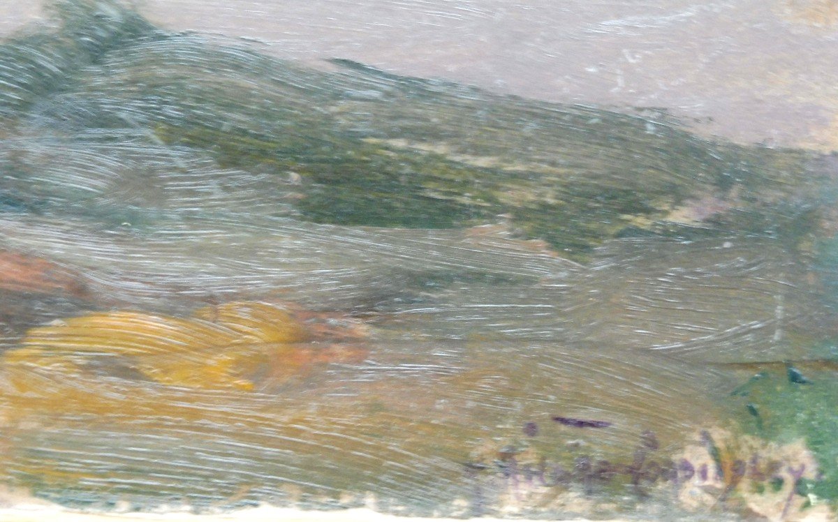 Georges Ricard-cordingley 1873-1939  Couchant à Mougins Huile Sur Papier-photo-4