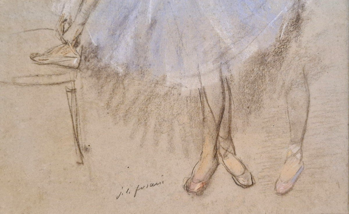 Jean Louis Forain 1852-1931 Pastel Dancer-photo-4