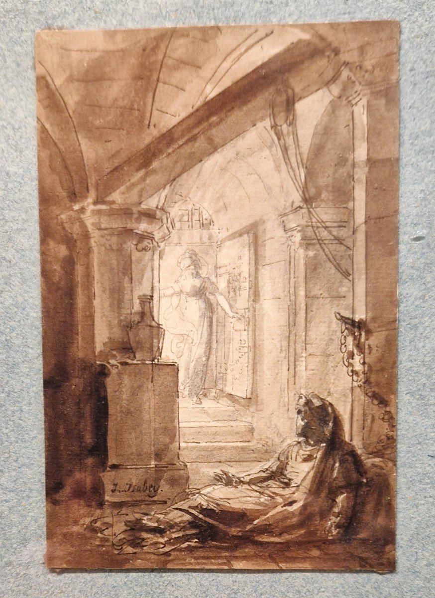 Jean Baptiste Isabey 1767-1855 Deliverance Drawing In Pen And Brown Wash