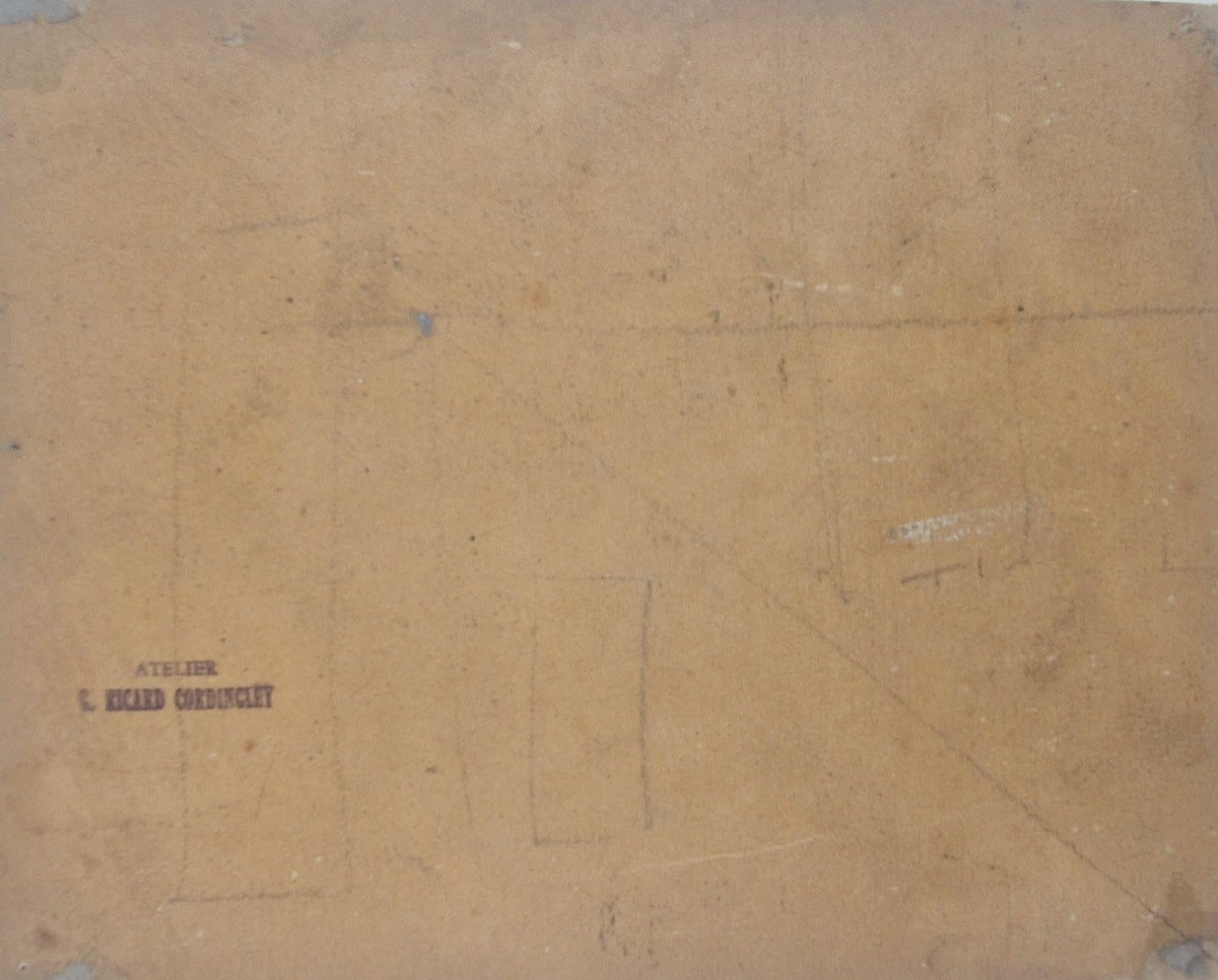 Georges Ricard-Cordingley 1873-1939 Pointus Au Large De Cannes Huile Sur Papier-photo-1