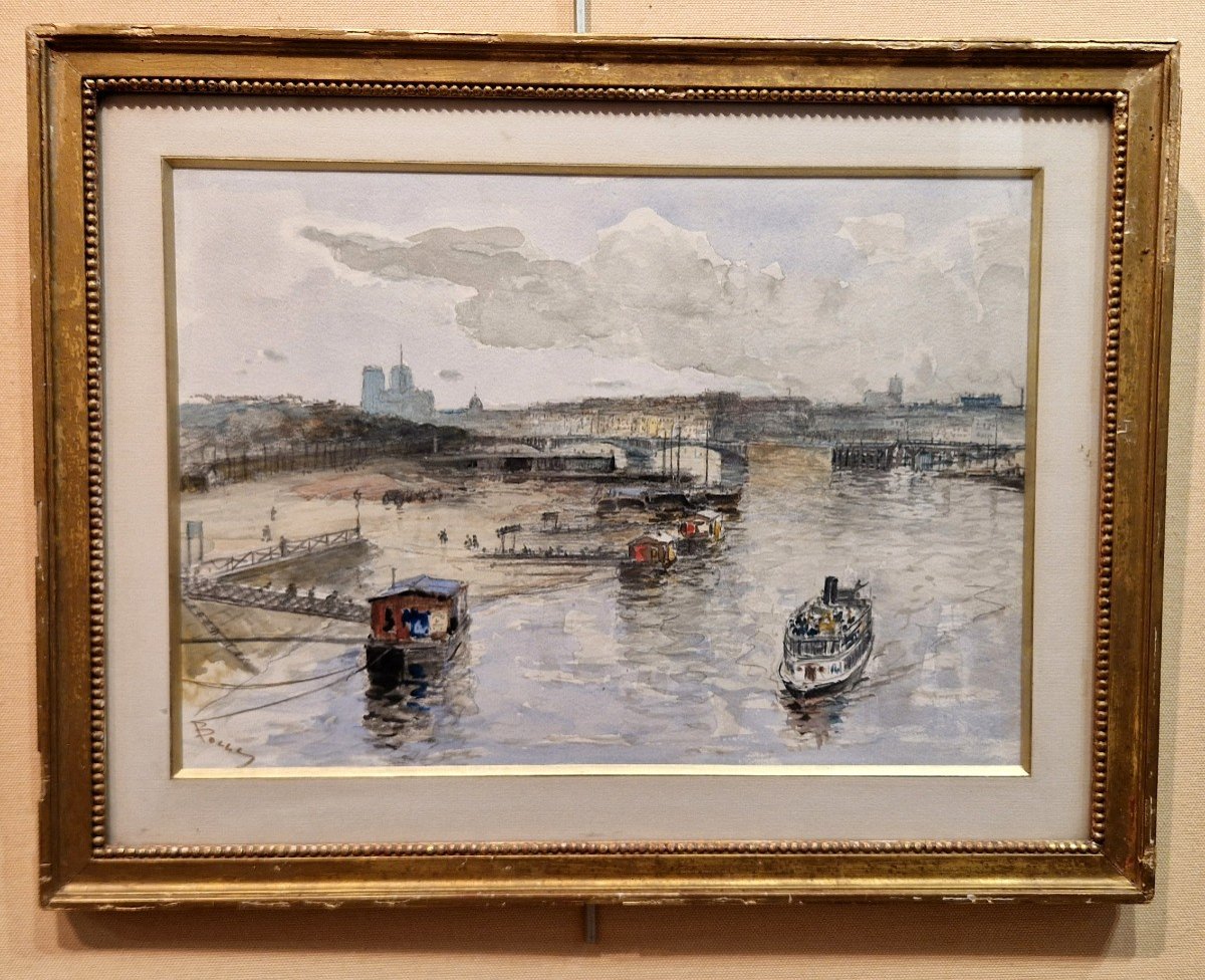 Frank Myers Boggs 1855-1926 View Of Paris Watercolor
