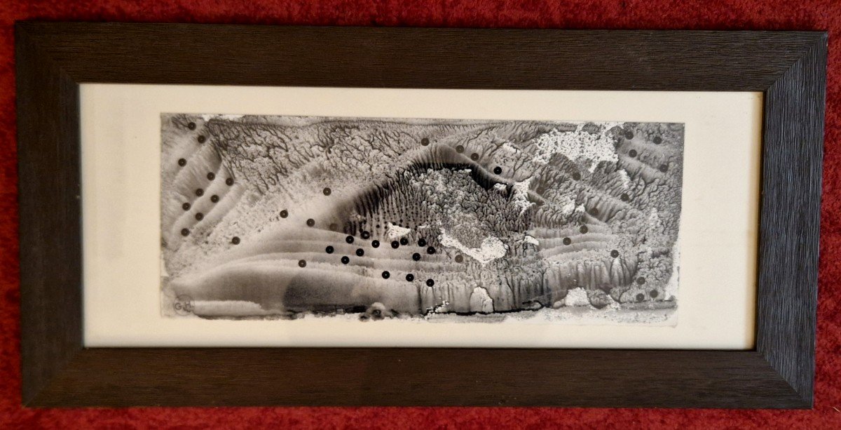 Georges Hugnet 1904-1974 Surrealist Landscape Ink, Wash And Collage-photo-4