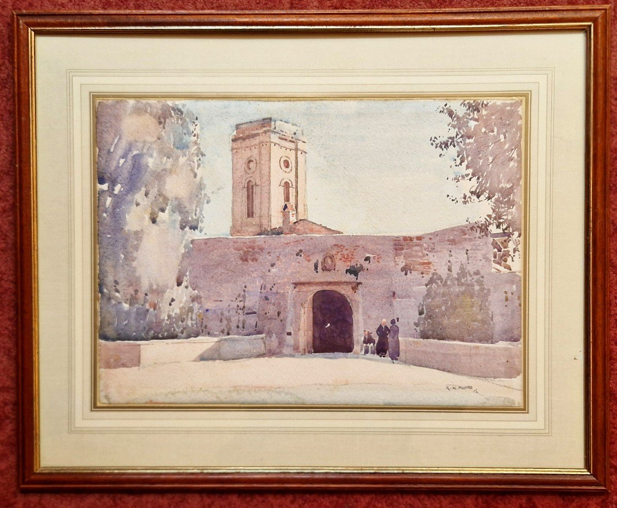 Robert H Munro Born 1886 Chevet Of The Basilica Of San Miniato Al Monte In Florence Watercolour