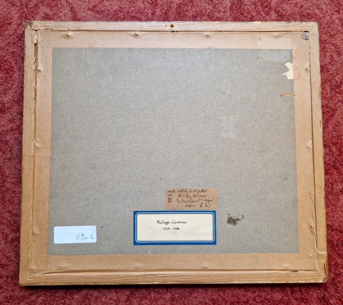 Jacques Philippe Caresme 1734-1796 Bacchanales Aquarelle-photo-3