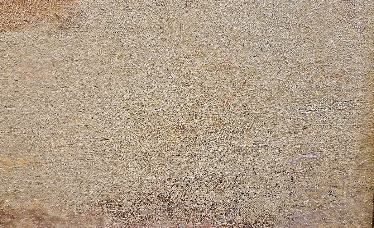 Ecole française vers 1840 Jeune italienne Huile sur toile-photo-4