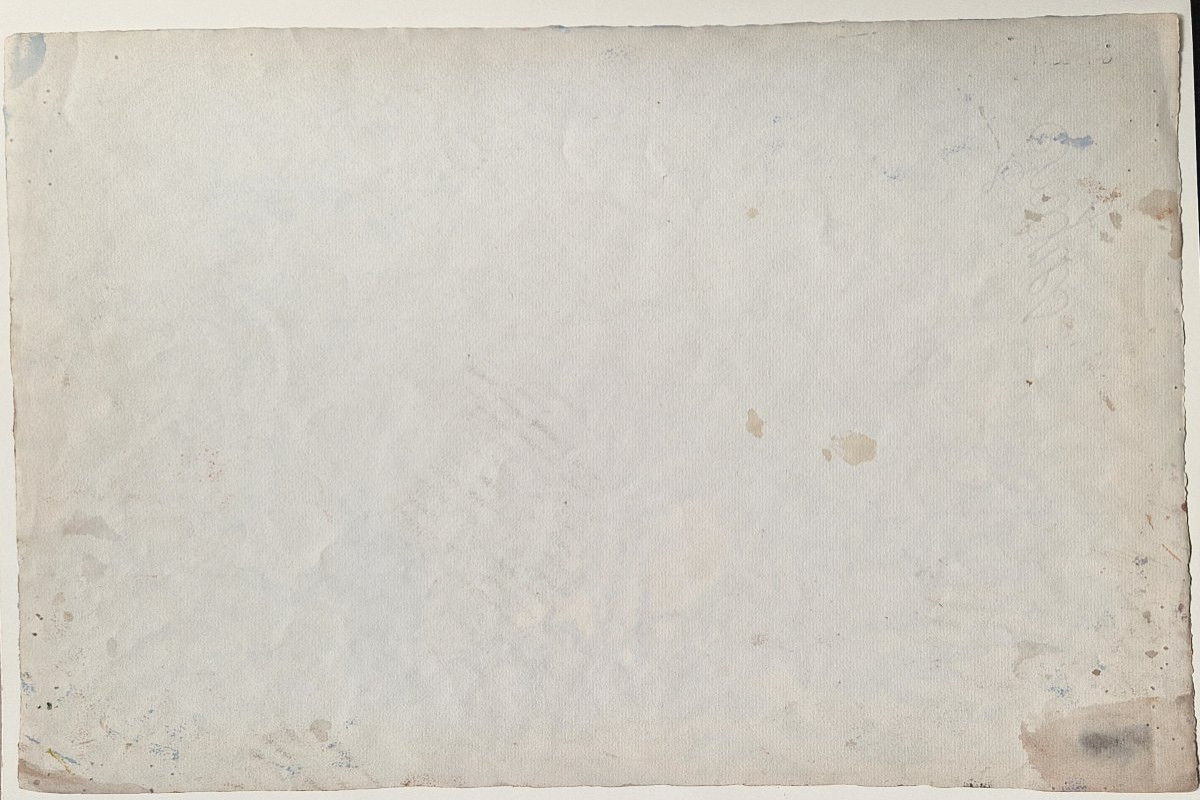 Jules Emile Zingg 1882-1942 Le bouvier Aquarelle-photo-1