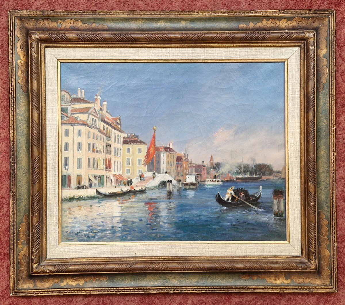 Gaston Roullet 1847-1925 Venise Huile sur toile