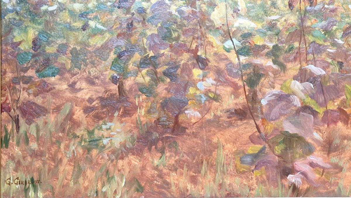 Georges Marie Julien Girardot 1856-1914 Les vendanges Huile sur panneau -photo-4