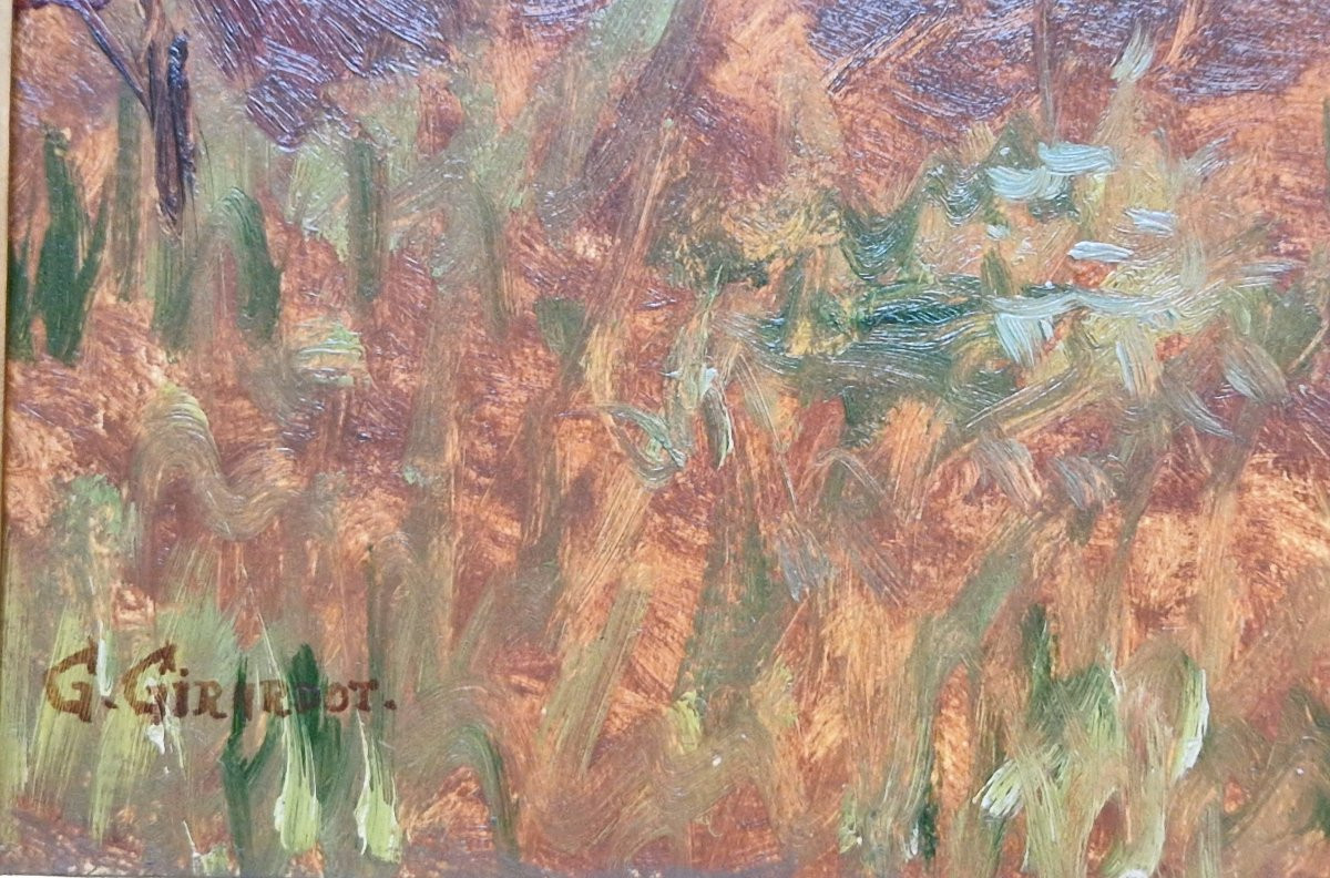 Georges Marie Julien Girardot 1856-1914 Les vendanges Huile sur panneau -photo-2