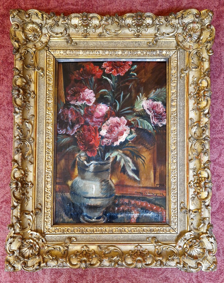 Henry de Waroquier 1881-1970 Les pivoines Huile sur toile