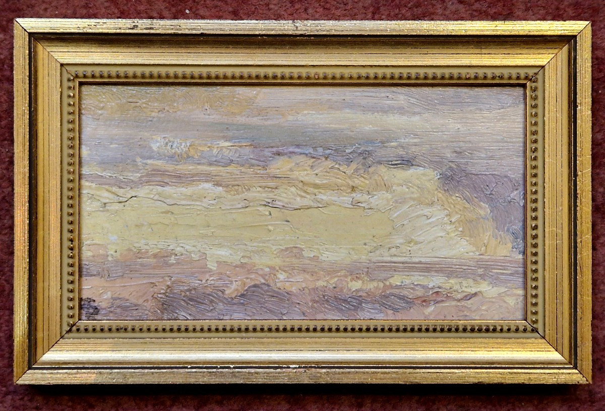 Maurice Busset 1879-1936 Etude de ciel Huile sur carton