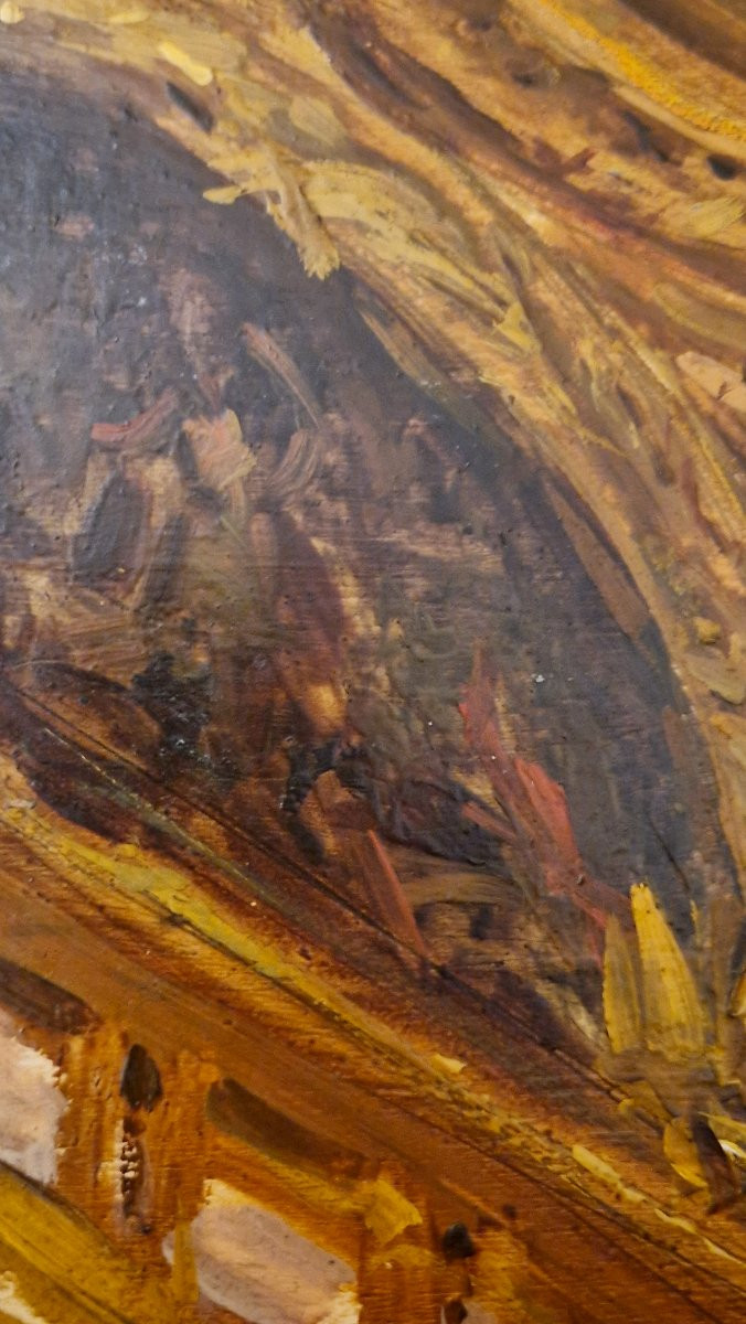 Alexandre Bailly 1866-1947 Ceiling At Versailles Oil On Panel-photo-3