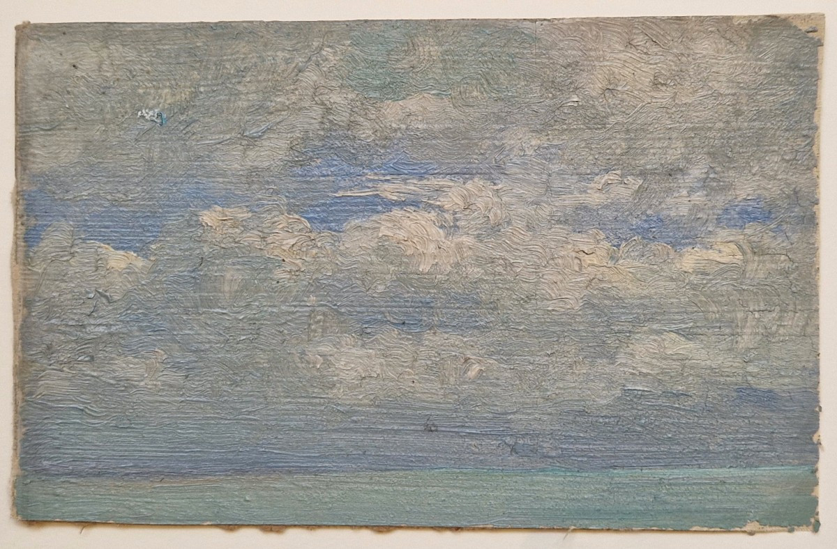 Georges Ricard-Cordingley 1873-1939  Etude ciel Huile sur carton entoilé