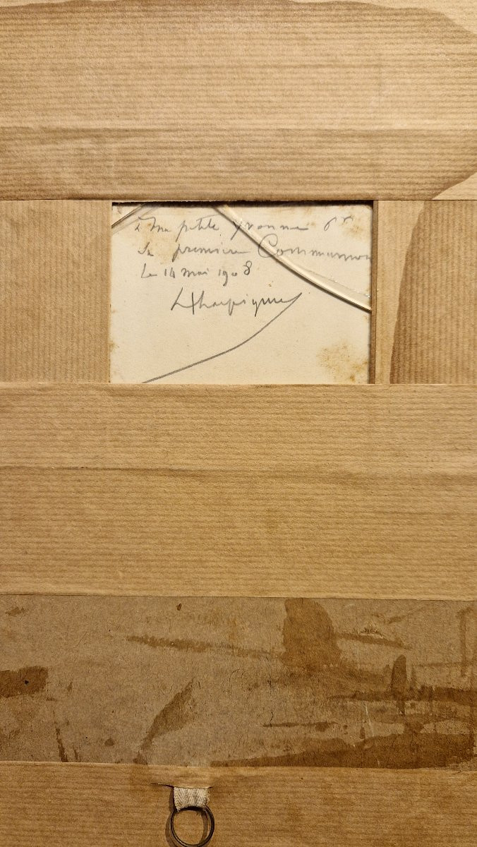 Henri Harpignies 1819-1916 Wooded Path Grey Wash Drawing-photo-1