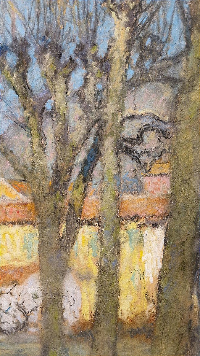 Raymond Thibésart 1874-1968 Villeneuve-Loubet Pastel-photo-4