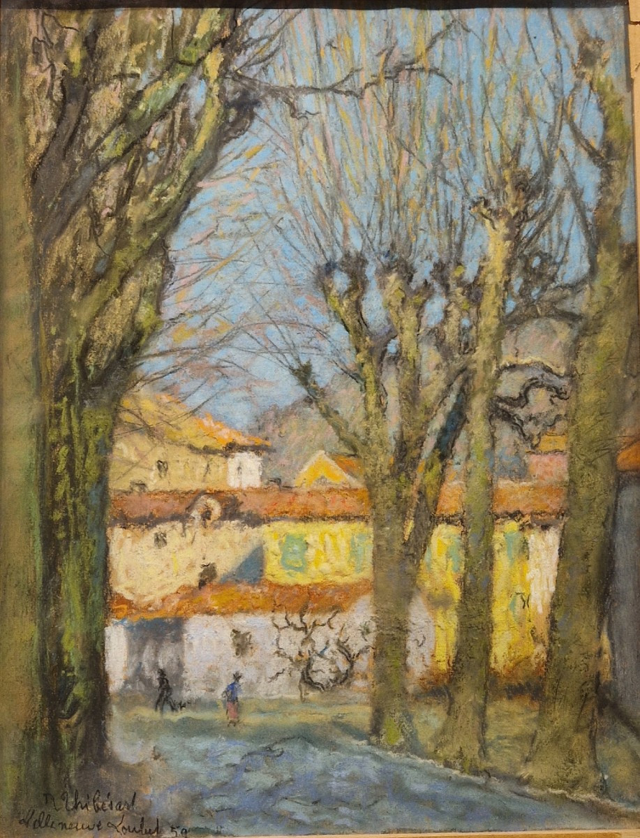 Raymond Thibésart 1874-1968 Villeneuve-Loubet Pastel