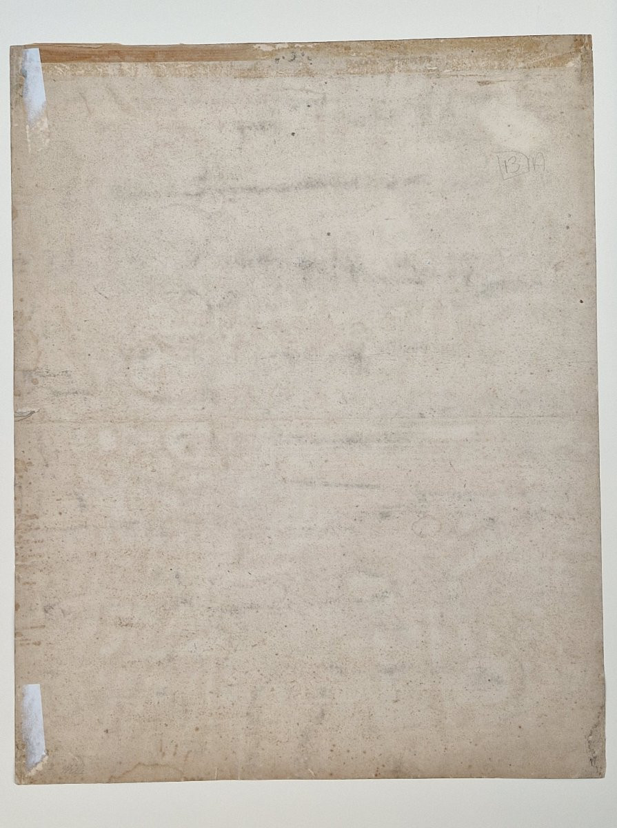 Ecole française 18ème siècle Un apôtre Dessin au crayon sanguine-photo-3