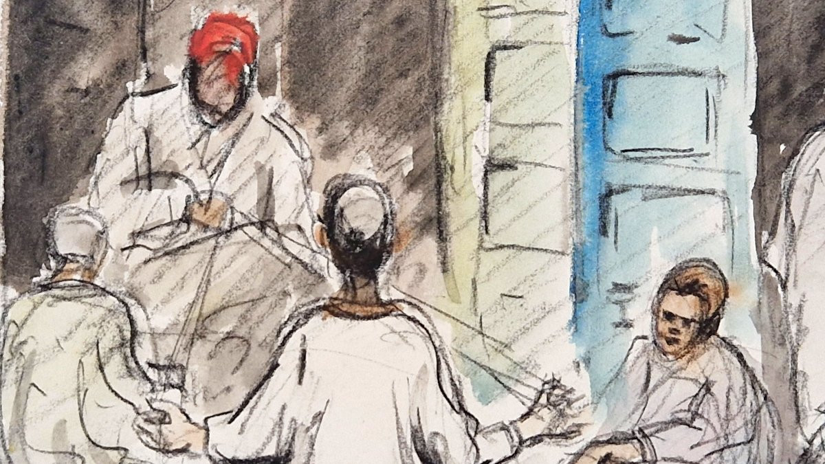 Albert Lepreux 1868-1959 Scène de rue à Rabat Aquarelle-photo-1
