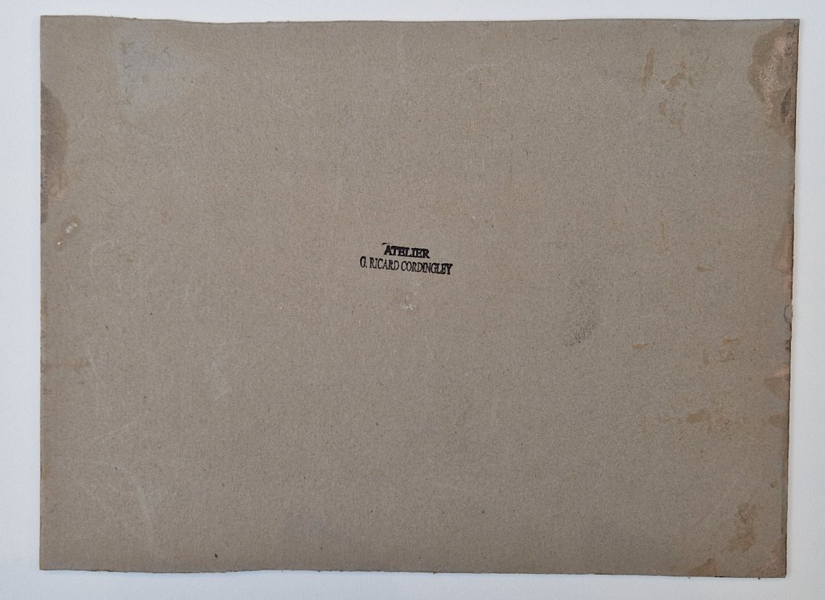 Georges Ricard-cordingley 1873-1939 Study Of The Sky Over The Heights Of Cannes Oil On Cardboard-photo-1