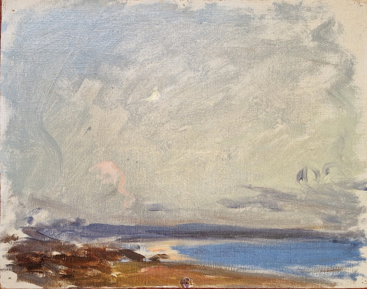 Georges Ricard-cordingley 1873-1939 Study Of Sky And Sea Oil On Canvas