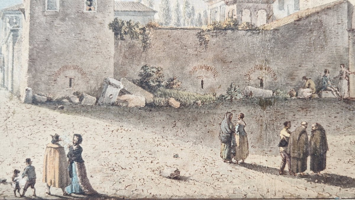 Victor Jean Nicolle 1754-1826 The Churches Of Santa Sabina And San Alexis On The Aventine Hill In Rome-photo-1