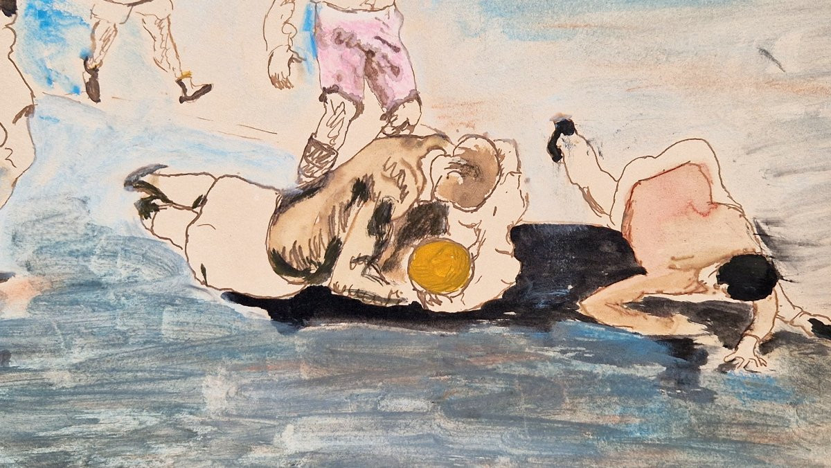 Max Jacob 1876-1944 The Rugby Match Pen And Gouache-photo-4