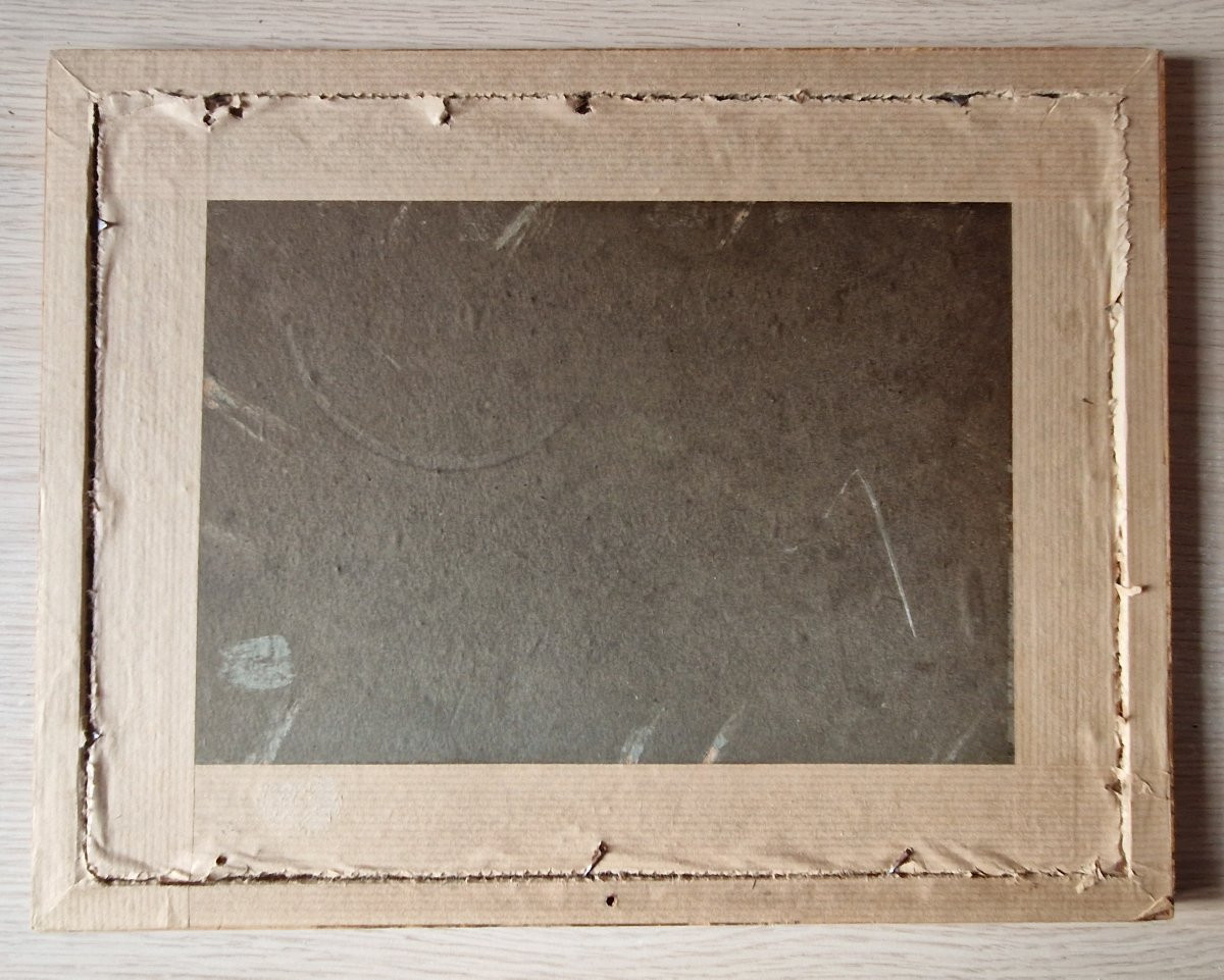 Alexis Louis De Broca 1868-1948 The Port Of Gravelines Watercolor-photo-2