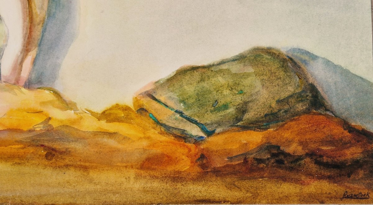 Isidore Rosenstock 1880-1956 Dans La Chambre Au Nu Féminin Watercolor-photo-1