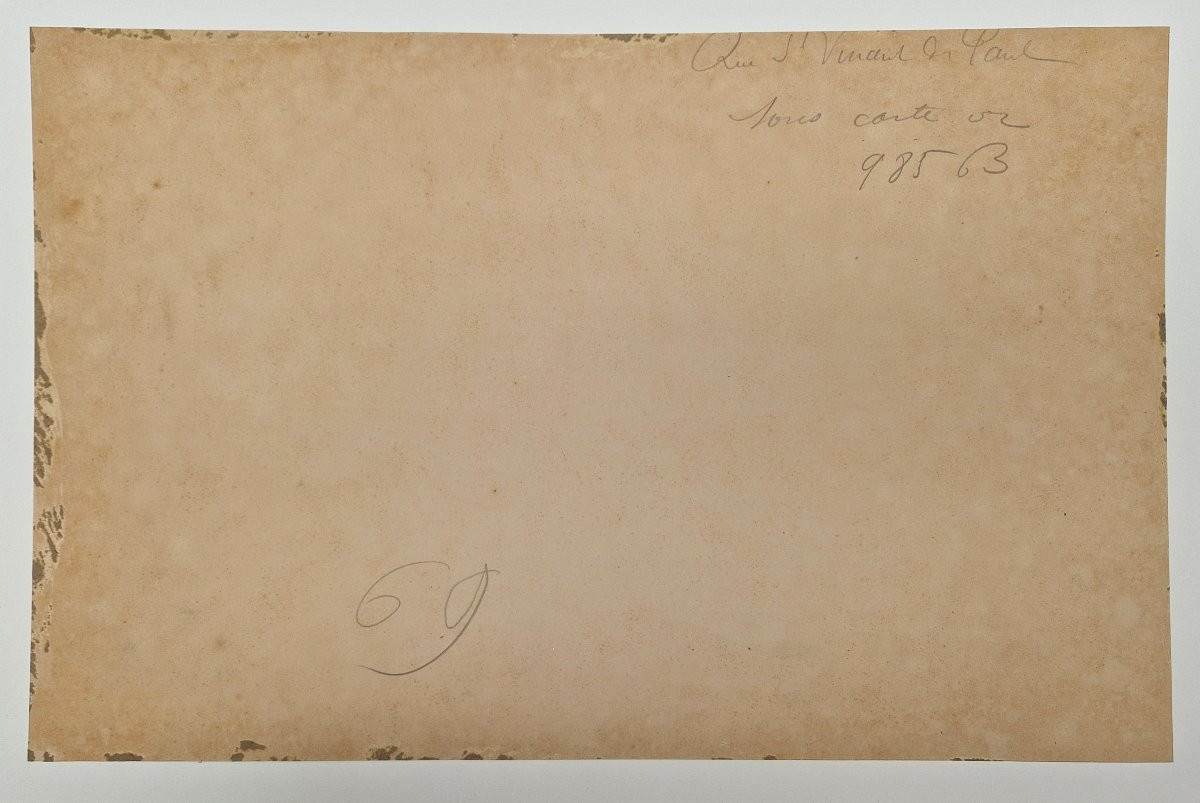 Francis Garat Born 1853 Cyclist In Paris Watercolor-photo-2