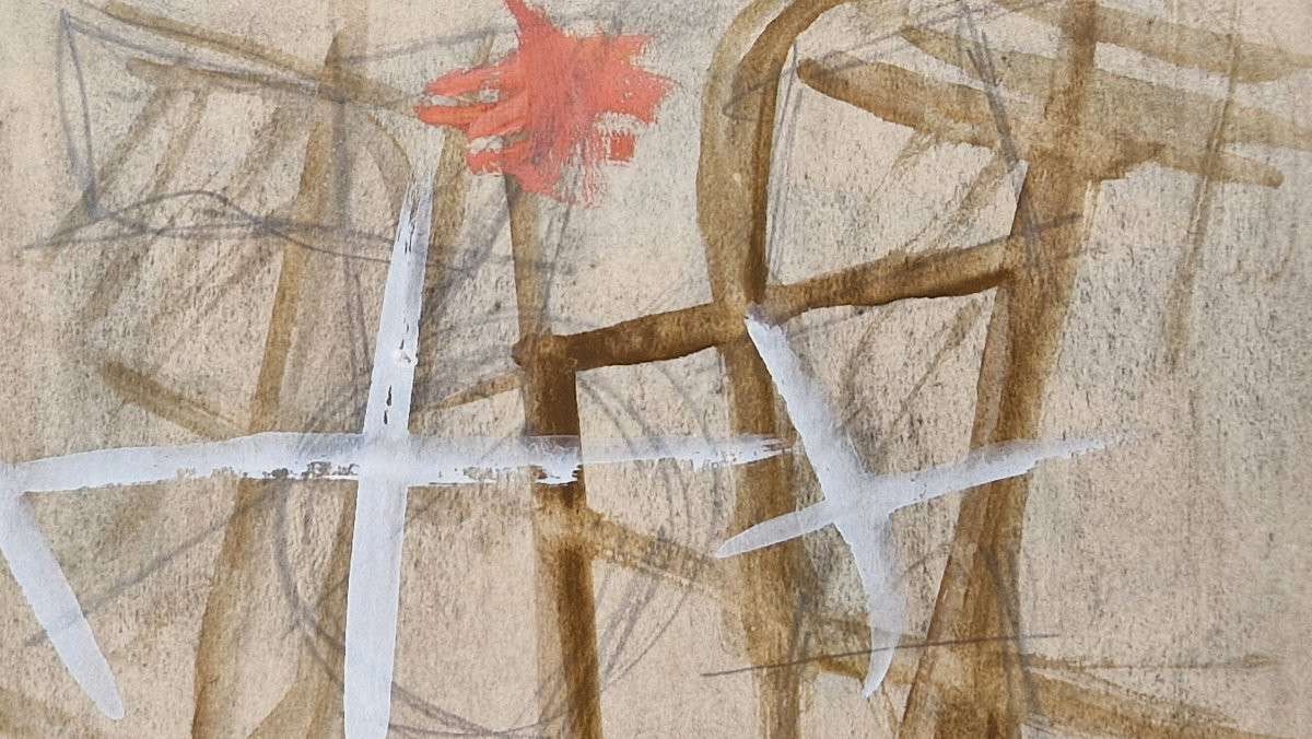 Jacques Germain 1915-2001 Abstract Composition Watercolor-photo-3