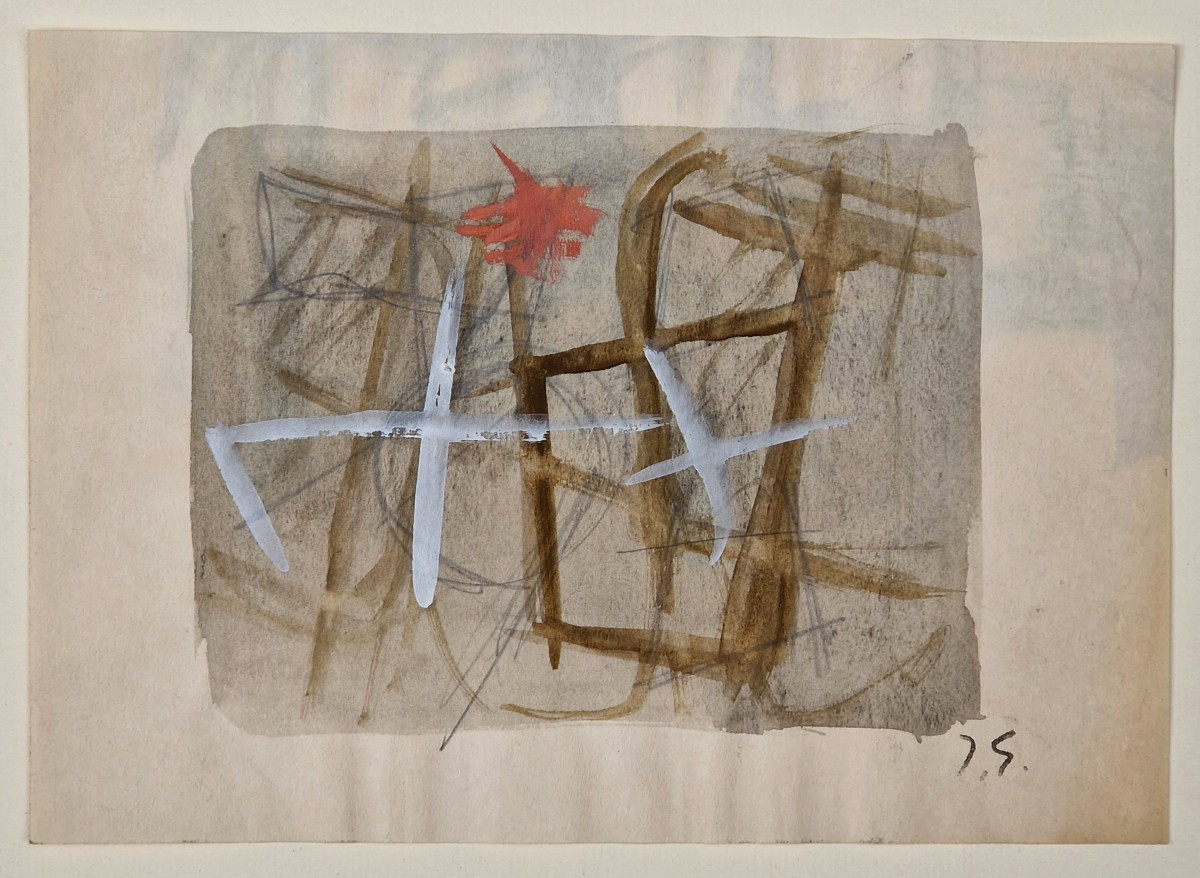 Jacques Germain 1915-2001 Abstract Composition Watercolor