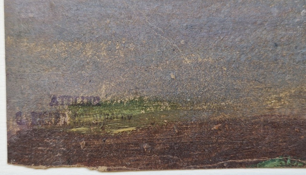 Georges Ricard-Cordingley 1873-1939  Paysage de Camargue Huile sur papier-photo-4