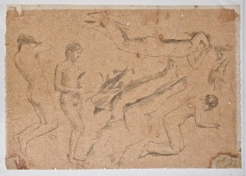 Henri Fantin-Latour 1836-1904 Nus féminins Dessin au crayon noir sur papier calque